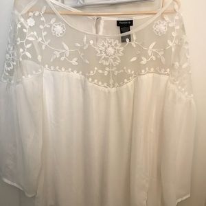Torrid white lace shirt